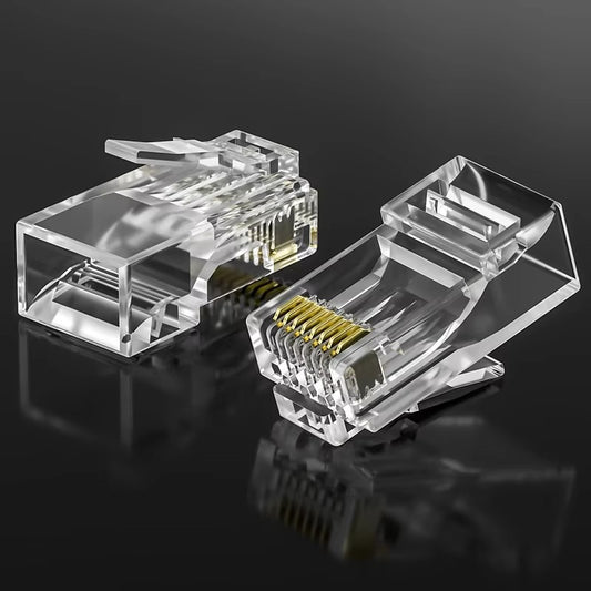 Разъём Cat6 UTP RJ45 | Неэкранированный кристалл 8P8C с позолоченными контактами
