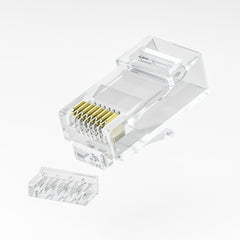 Cat6 RJ45 Two-Piece Split Connector | 8P8C 23AWG Crimp Plug