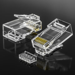 Cat6 RJ45 Two-Piece Split Connector | 8P8C 23AWG Crimp Plug