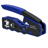 RJ45 Crimping Tool with Rj45 Clamp Pass-Through Modular Plug Pliers Wire Crimpers Clamp
