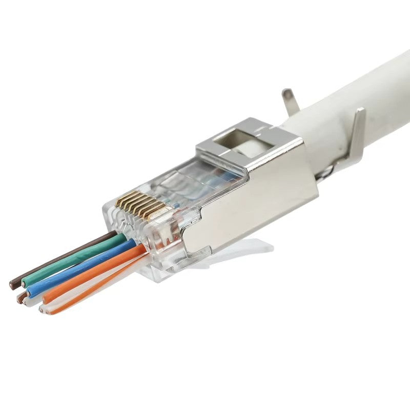 Экранированный проходной разъём Cat7 RJ45 | FTP 8P8C (штекер)