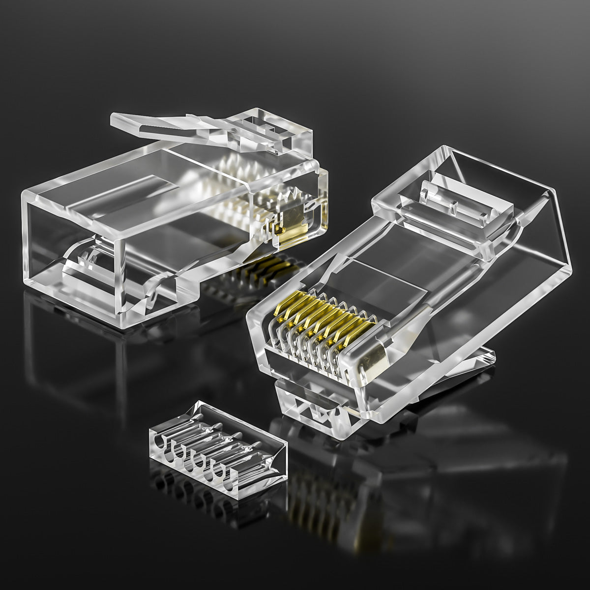 Cat6 RJ45 Two-Piece Split Connector | 8P8C 23AWG Crimp Plug