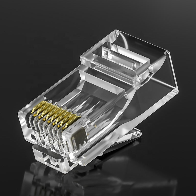 Разъём Cat6 UTP RJ45 | Неэкранированный кристалл 8P8C с позолоченными контактами