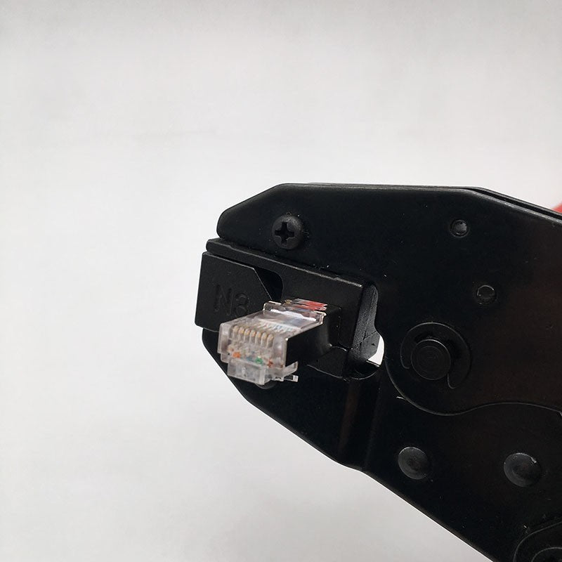 CAT7 RJ45 Crimping Pliers – Multifunctional Coaxial Cable Tool with Stripper & Cutter