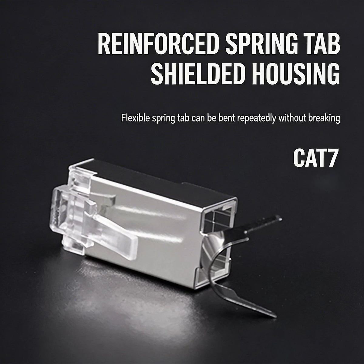 XLEP XL-523 Shielded RJ45 8P8C Modular Plug for Cat8 SFTP, 25 Pack
