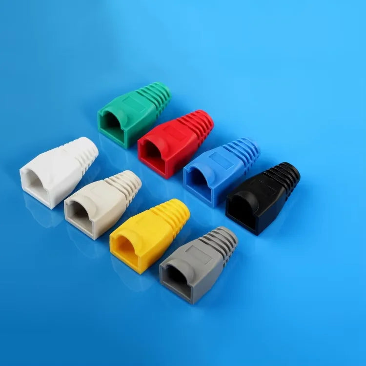 XLEP XL-707 Transparent PVC RJ45 Strain Relief Boots, 100 Pack