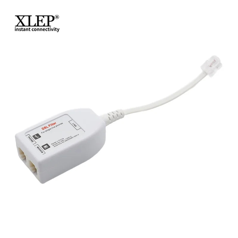 XLEP 4-Pin DSL ADSL Micro Filter Splitter for Modem and Phone Line