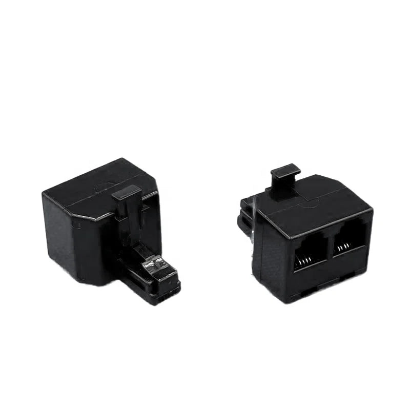 XLEP RJ11 6P4C Splitter Adapter, 1 Male to 2 Female, 50 Pack