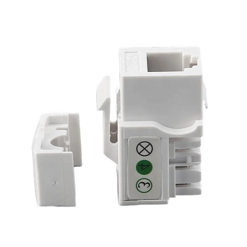 XLEP HB-4015 RJ11 Cat3 6P4C Keystone Jack, White, 25 Pack