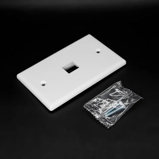 US Standard Keystone Jack Wall Plate, Flush Mount 1-6 Ports, 25 Pack