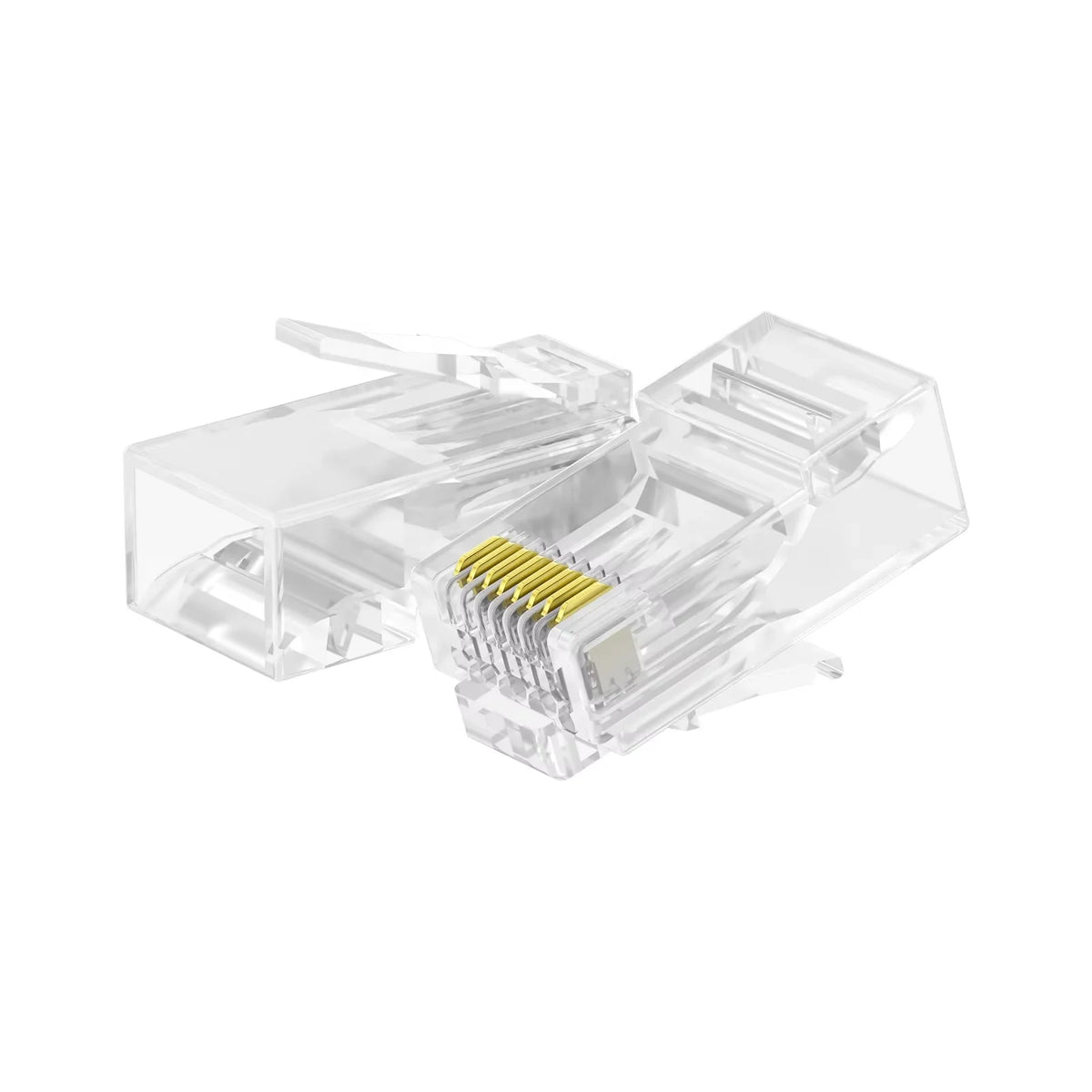 XLEP XL303 RJ45 Modular Plugs for Cat5e Cat6 UTP Cable, 100 Pack