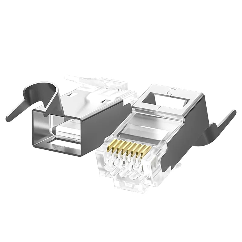 XLEP XL-903 Cat7 RJ45 Pass-Through Shielded Plug, 25 Pack
