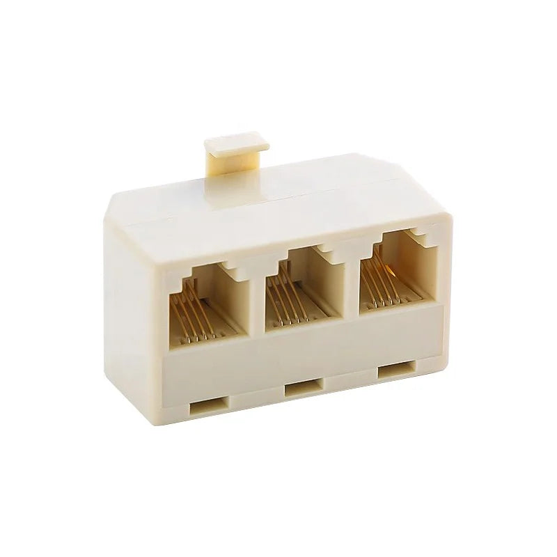 XLEP RJ11 6P4C Splitter Adapter, 1 Male to 2 Female, 50 Pack