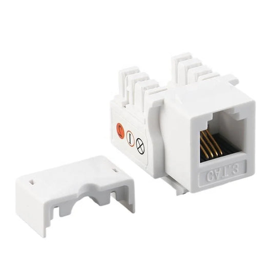 XLEP HB-4015 RJ11 Cat3 6P4C Keystone Jack, White, 25 Pack