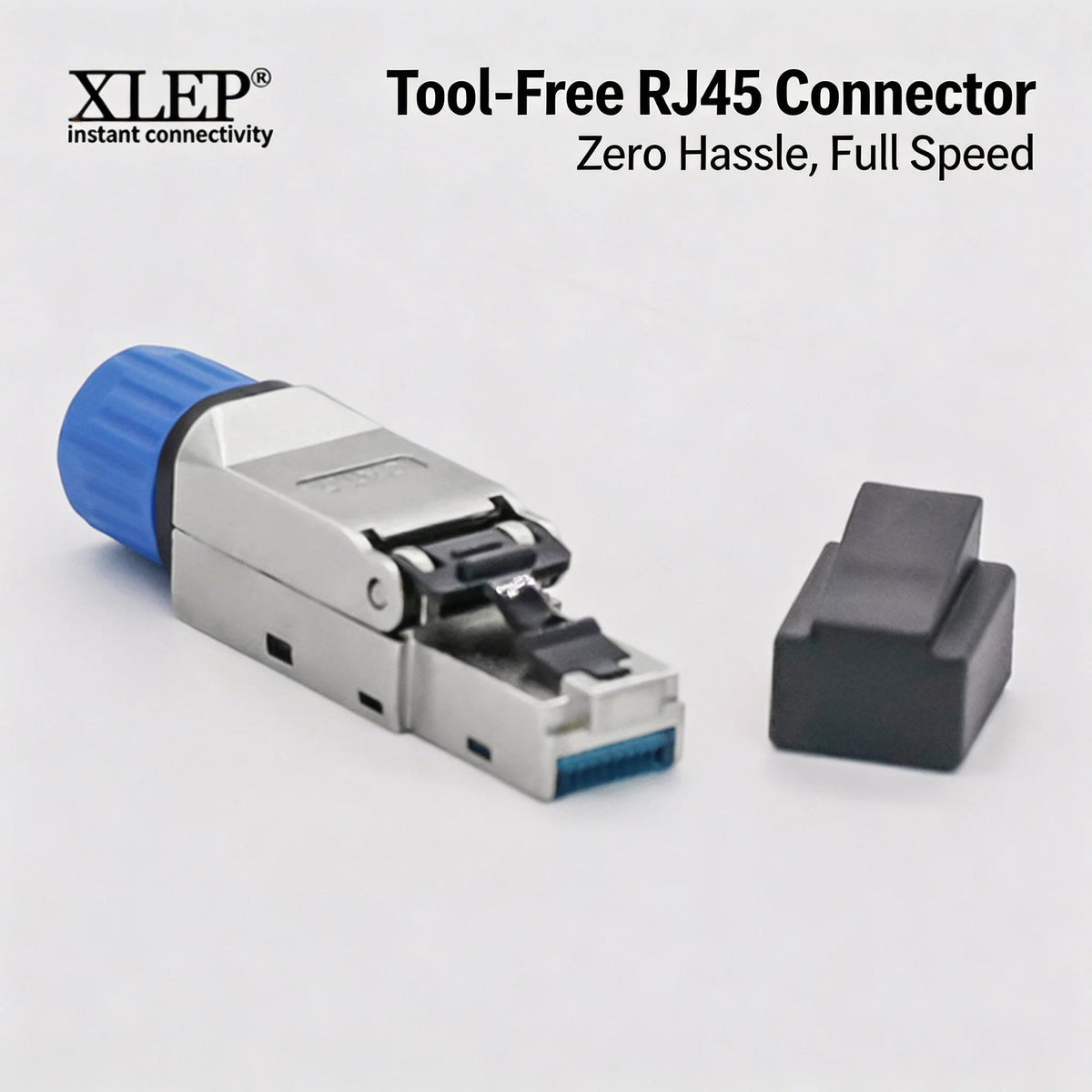 XLEP Cat7 FTP Shielded Tool-Free RJ45 Plugs, 8P8C, 10 Pack