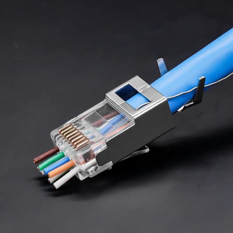 XLEP XL-903 Cat7 RJ45 Pass-Through Shielded Plug, 25 Pack