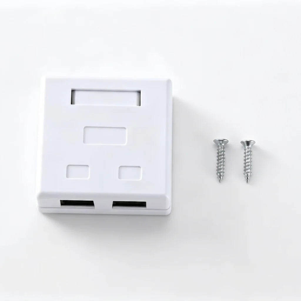 XLEP L102B 2 Port RJ45 Surface Mount Network Box, 10 Pack