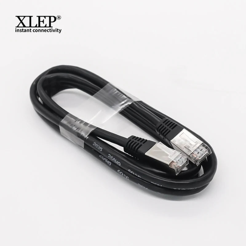 FTP Cat5e Cat6 Shielded RJ45 Patch Cord, 26AWG Pure Copper, 1 m