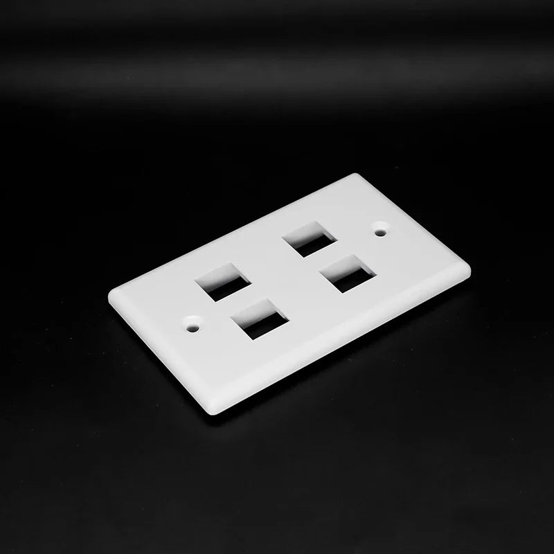 US Standard Keystone Jack Wall Plate, Flush Mount 1-6 Ports, 25 Pack