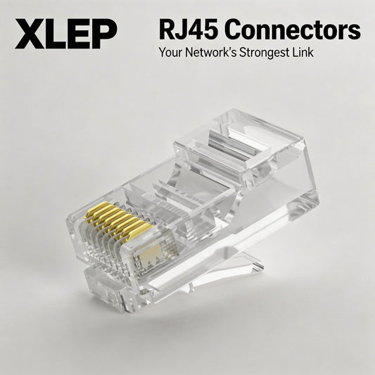 XLEP XL-303 RJ45 8P8C Modular Plug, Cat5e Cat6 Cat6a Cat7, 100 Pack