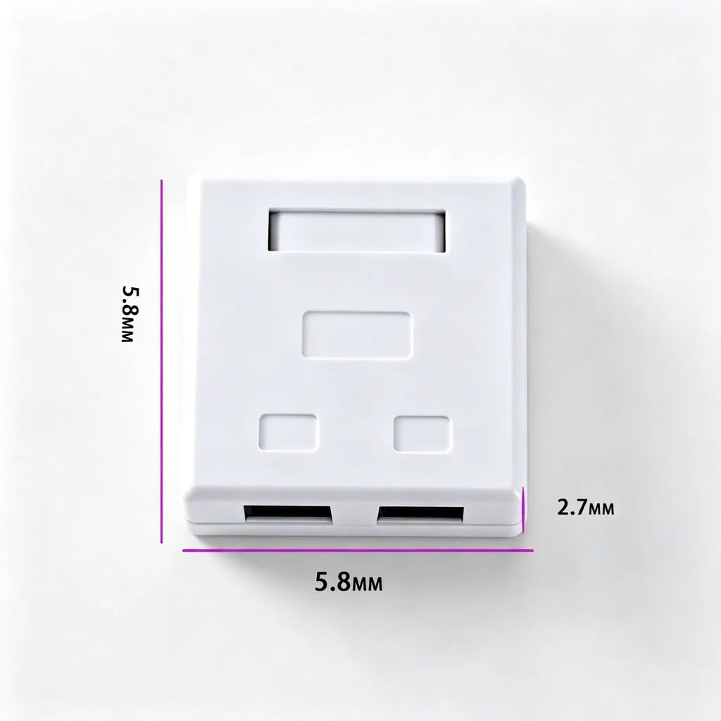XLEP L102B 2 Port RJ45 Surface Mount Network Box, 10 Pack