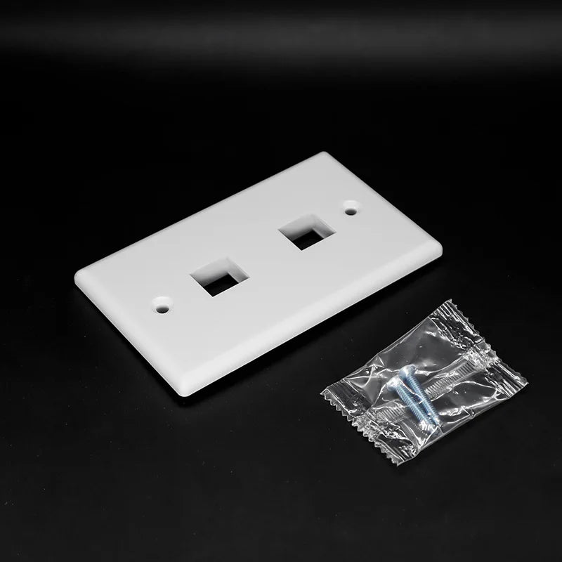 US Standard Keystone Jack Wall Plate, Flush Mount 1-6 Ports, 25 Pack