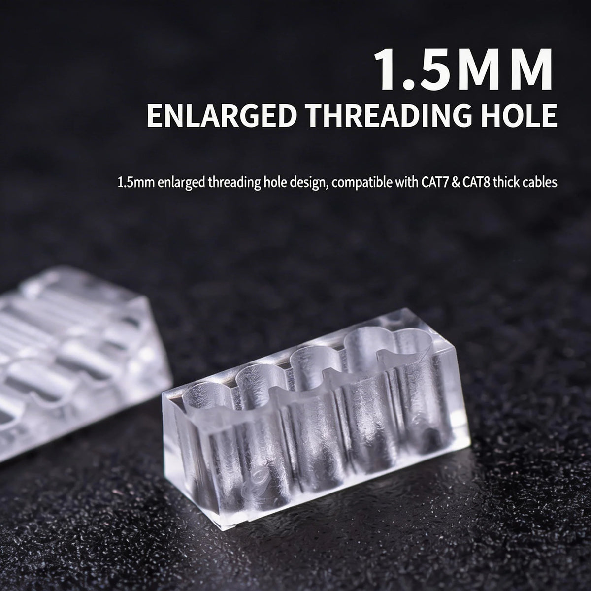 XLEP XL-523 Shielded RJ45 8P8C Modular Plug for Cat8 SFTP, 25 Pack