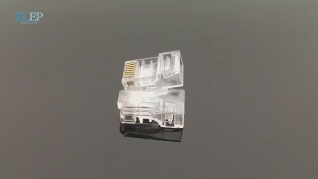 Cat6 UTP RJ45 Connector Plug | Unshielded 8P8C Crystal Head with Gold-Plated Contacts